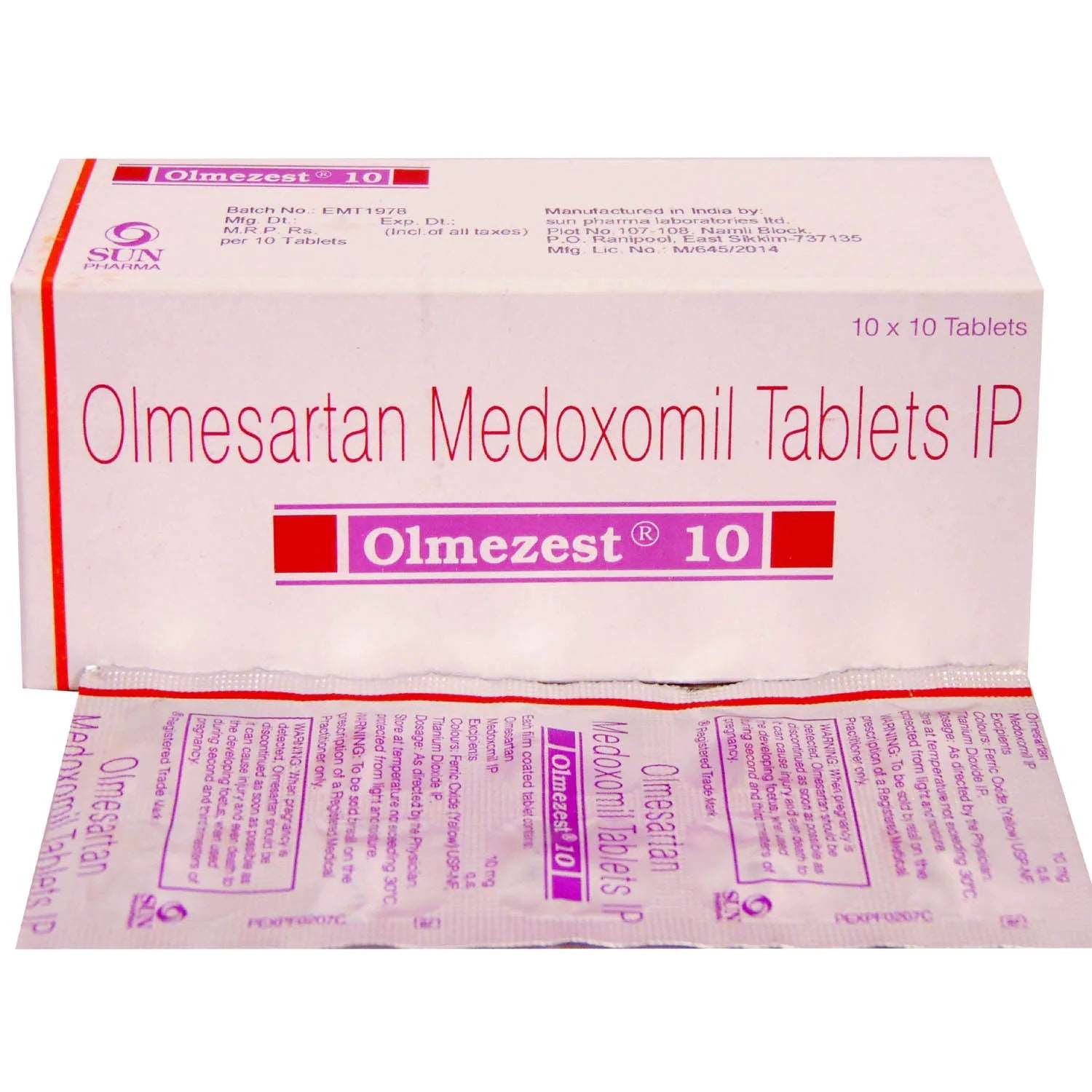 Olmesartan 10MG (Olmezest)